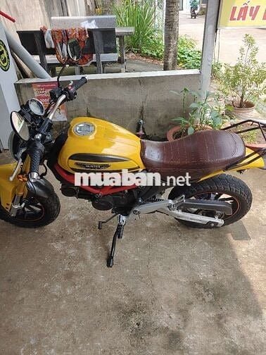 Moto mini hunter xe zin vàng đen dung tích 110