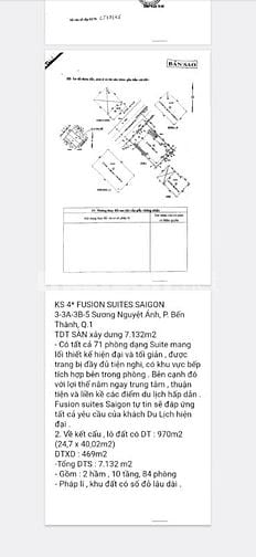 Chuyển Nhượng Khách Sạn 4 Sao đường Sương Nguyệt Ánh giá 860 tỷ