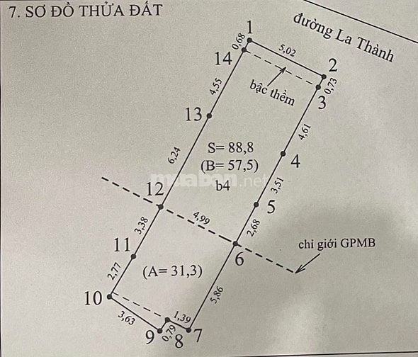 Bán nhà chính chủ mặt phố La Thành – Đống Đa 57,5m2 Giá 41 tỷ 