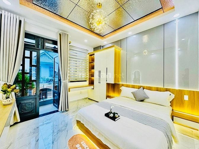 Bán nhà 2 mặt hẻm xe hơi đẹp 4 lầu (4x18) 458/7A Nguyễn Văn Khối p9 Gv