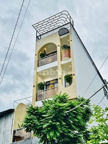 Bán nhà 2 mặt hẻm xe hơi đẹp 4 lầu (4x18) 458/7A Nguyễn Văn Khối p9 Gv
