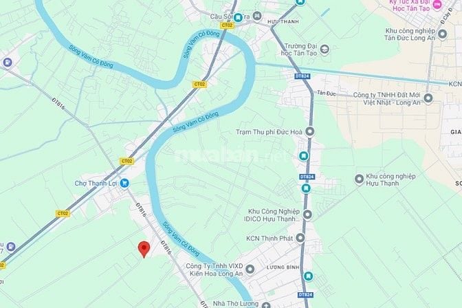 12313m2 đất vườn MT Kênh Rạch Bần (104x124) DT816 chỉ 600m Giá 19,5 tỷ