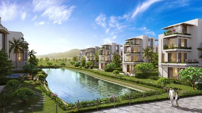 Biệt thự sân golf đẳng cấp full nội thất có hồ bơi riêng từ 50tr/m2 ca
