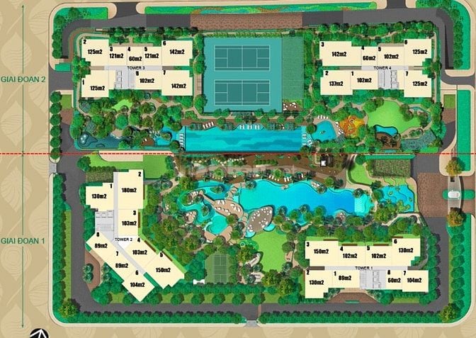 Bán Căn hộ tại Estella Heights An Phú tầng trung 2 phòng ngủ 104m2