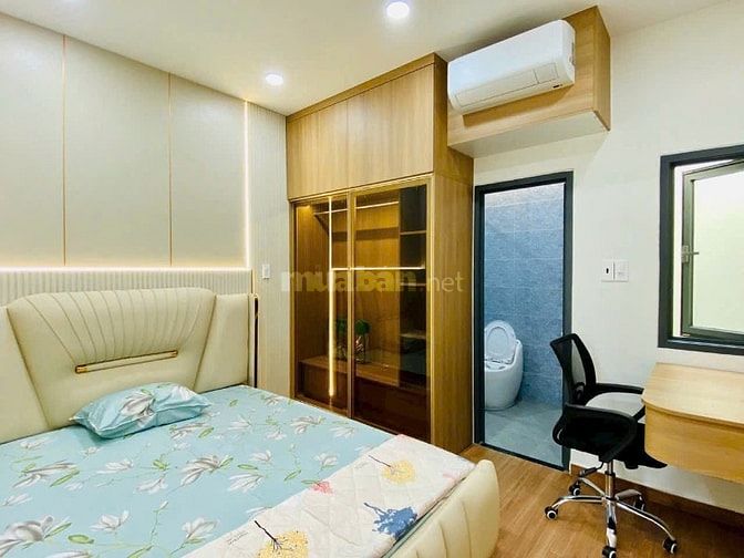 Bán nhà 1 trệt 3 lầu nội thất hẻm trước nhà 5m Đs 9 p16 41m2 giá 5,879