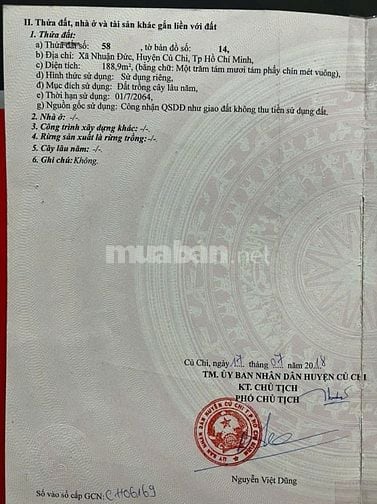 Bán một ngôi nhà nhỏ xinh bình yên tại ven ngoại ô SG - Củ Chi 188m2 