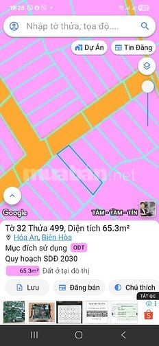 Cần bán lô đất khu dân cư  Hóa An . TP Biên Hòa 