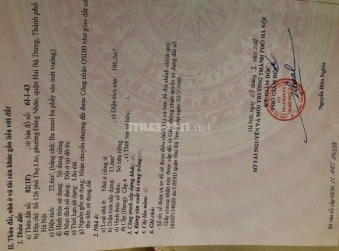Bán nhà mặt phố Thọ Lão, Lò Đúc, quận Hai Bà Trưng Hà Nội 