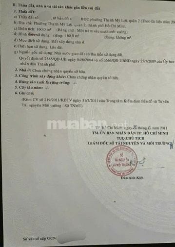 Bán đất đường 56 Thạnh Mỹ Lợi Quận 2 giá 34,5 tỷ