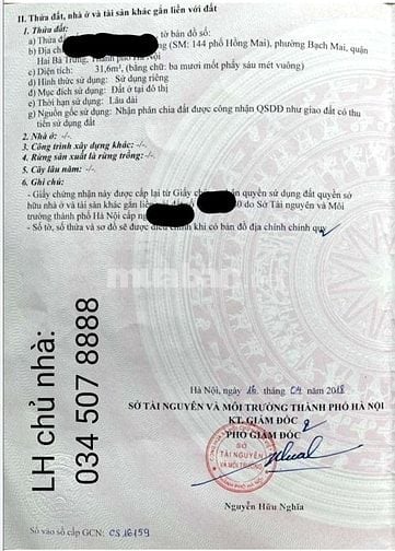 Bán nhà mặt phố, ngã 3 Hồng Mai-Bùi Ngọc Dương, Q.Hai Bà Trưng, Hà Nội