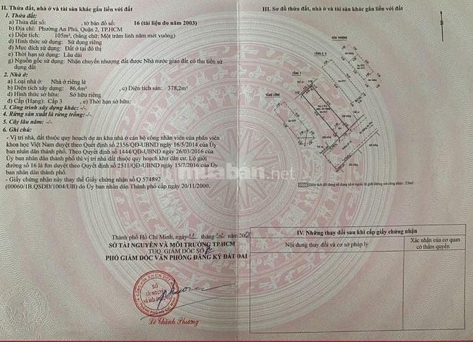 Bán tòa nhà CHDV Quận 2, đường 16, 4.8x22m đất, 6 tầng, tổng 5 căn hộ