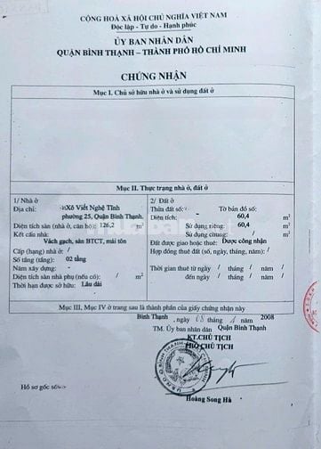 🌷 🌷 🌷 BÁN NHÀ MẶT TIỀN : 840 XÔ VIẾT NGHỆ TĨNH - P. 25 - Q. BT