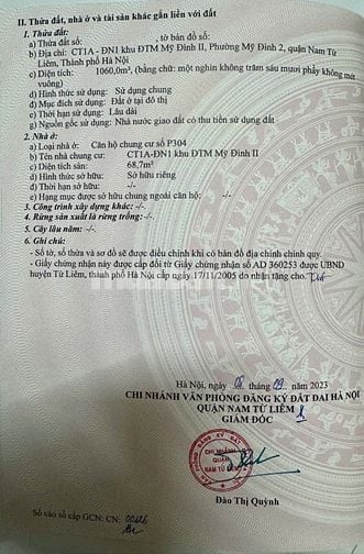 Bán căn hộ chung cư khu đô thị Mỹ Đình II, phường Mỹ Đình 2, quận Nam 