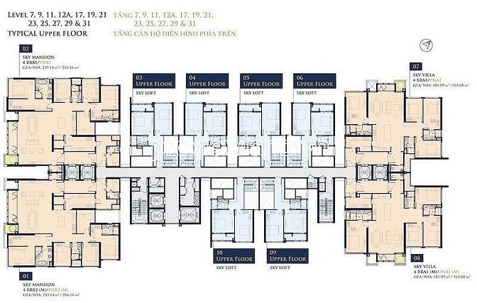 Bán căn hộ Feliz en Vista Thạnh Mỹ Lợi thuộc tháp Altaz, 240m2, 4PN