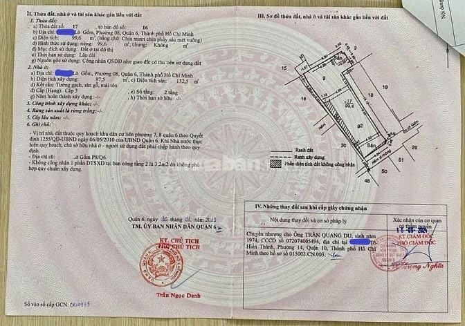 Bán nhà hẻm 4m(XH) Mai Xuân Hưởng, P.4, Q.6 giá 4.1 tỷ