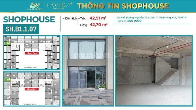 - Shophouse chung cư Lavida Plus - góc Nguyễn Hữu Thọ + Nguyễn Văn Lin