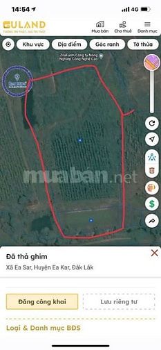 bán đất vườn có 400m2 thổ cứ , ở eakar daklak 