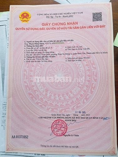 Nhà Hẻm 5M Thông, Lê Văn Quới, 4x14, Trệt Lầu, 4,95 Tỷ