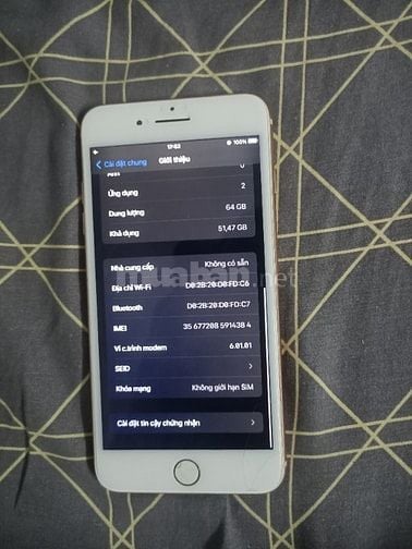 iPhone 8plus quốc tế/64gb sạch iCloud 
