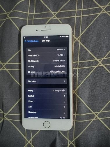 iPhone 8plus quốc tế/64gb sạch iCloud 