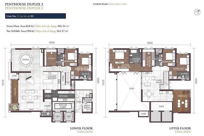 Bán penthouse Feliz En Vista tháp Altaz, 406m², 3 mặt view sông