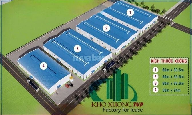 Cho thuê Xưởng 2376m2,4752m2 ,8328 m2. Giá: 75k/m2 Long Thành Đồng Nai