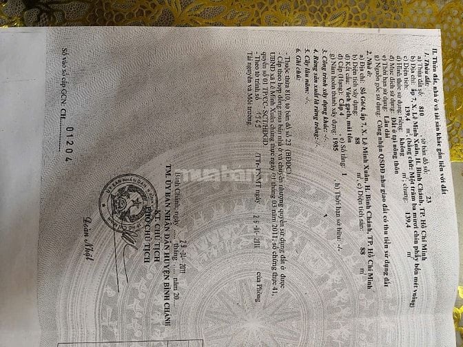 Bán gấp nhà cấp 4,đất dài 50m, đường xe hơi 2 chiều,ngay Trần Văn Giàu