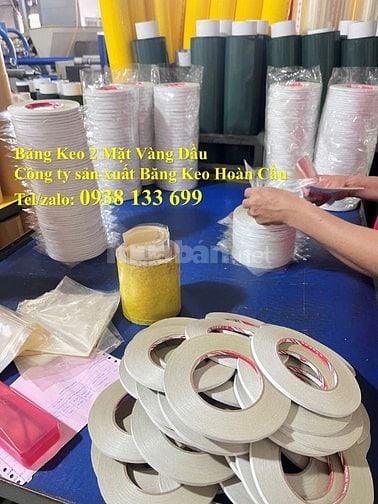 BĂNG KEO 2 MẶT VÀNG DẦU - CHUYÊN SX ĐỦ QUY CÁCH