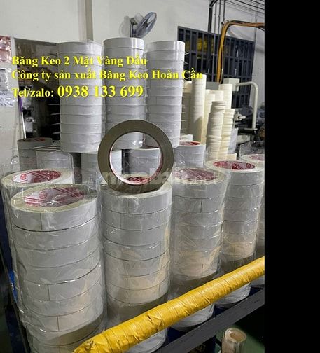 BĂNG KEO 2 MẶT VÀNG DẦU - CHUYÊN SX ĐỦ QUY CÁCH