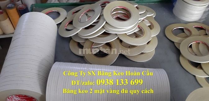 BĂNG KEO 2 MẶT VÀNG DẦU - CHUYÊN SX ĐỦ QUY CÁCH