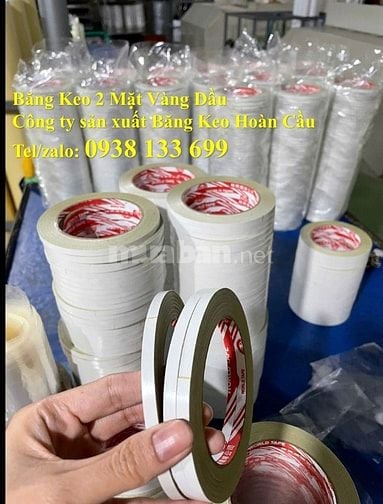 BĂNG KEO 2 MẶT VÀNG DẦU - CHUYÊN SX ĐỦ QUY CÁCH