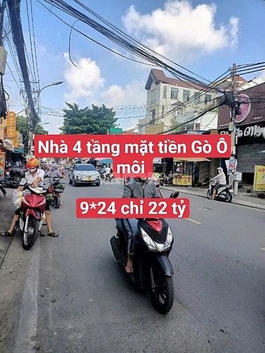 Nhà 4 tầng mặt đường Gò Ô môi Quận 7. 9*24 chỉ 22 tỷ. KDBB sầm uất.