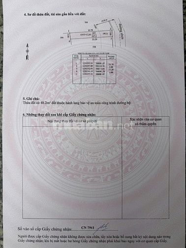 167m2 thổ cư. Đường nhựa. Gần cổng KCN. 800tr còn TL 