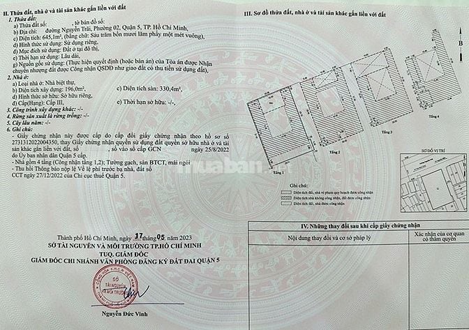 Bán nhà mặt tiền Nguyễn Trãi Quận 5, 645m² nở hậu, vị trí hiếm