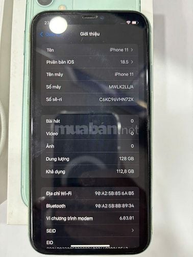 Iphone 11 Xanh lá (128GB) - Fullbox 