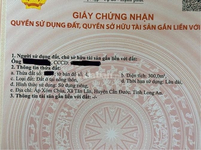 CHÍNH CHỦ CẦN BÁN NHÀ - ĐẤT ĐỂ ĐI ĐỊNH CƯ NƯỚC NGOÀI TẠI XÃ TÂN LÂN - 