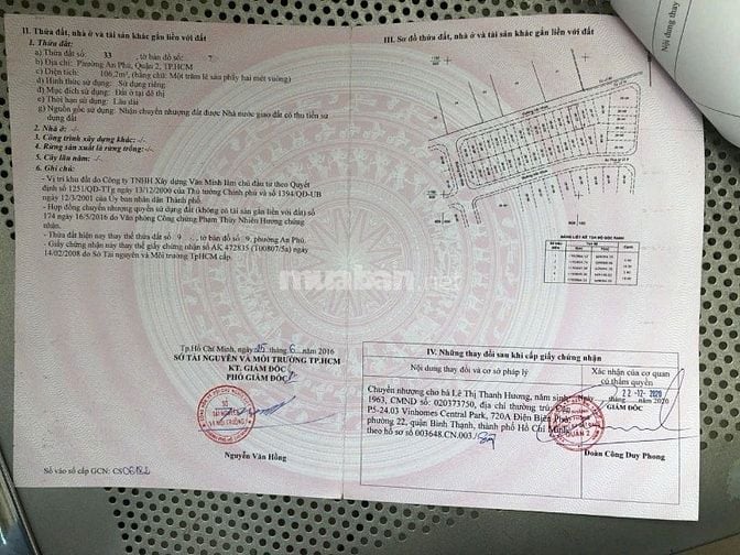 Đất nền dự án Văn Minh, lô B2-67, dt 106.2m2.