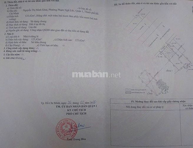  Bán nhà phố trung tâm Quận 1, 125m², phù hợp đầu tư dài hạn