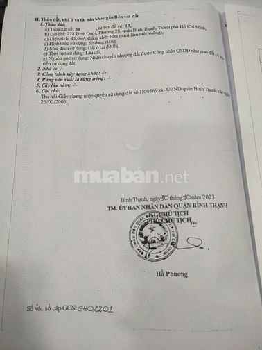 GIÁ NÀY CÓ 1 KO 2 4TY980 NHÀ MẶT TIỀN 228 BÌNH QƯỚI P28 BÌNH THẠNH