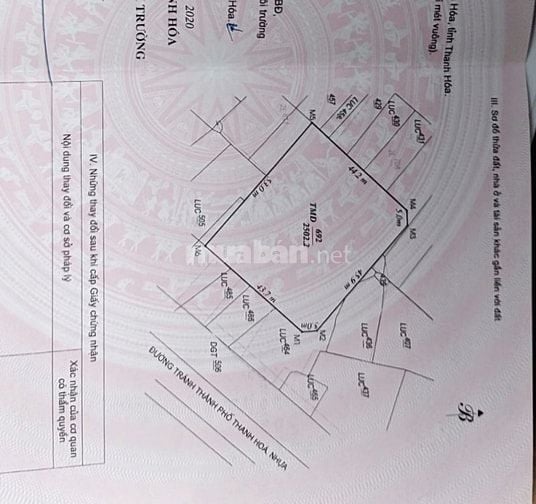 Bán 2.500m2 đất DVTM bên cạnh Aeon Mall Thanh hoá.