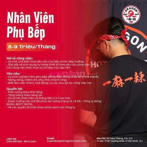 50 đầu bếp NH Dragon Hotpot VN làm tại TTTM Vincom Q.9 và Landmark