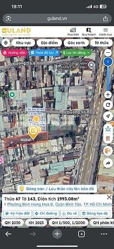 Chính chủ Bán gấp Lô đất 4300m2 mặt tiền Quốc Lộ 1A - BHH B - Bình Tân