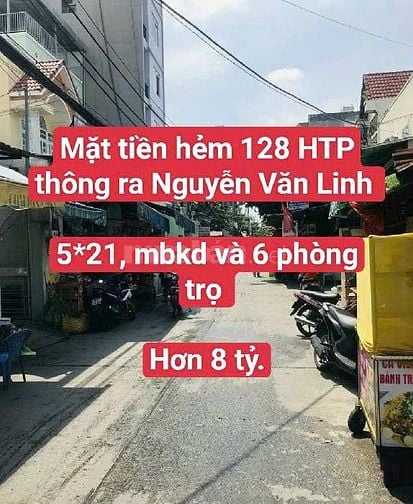 Nhà 2 tầng mặt hẻm xe hơi thông 128 HTP Quận 7. 5*21 hơn 8 tỷ.