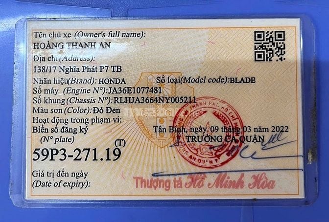 BÁN XE SỐ HONDA BLADE CHÍNH CHỦ-CHO NGƯỜI CẦN MUA