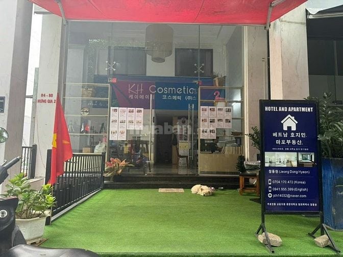 Cho thuê nhanh mặt bằng trước sảnh nhà phố Hưng Gia , PMH bán Cafe .