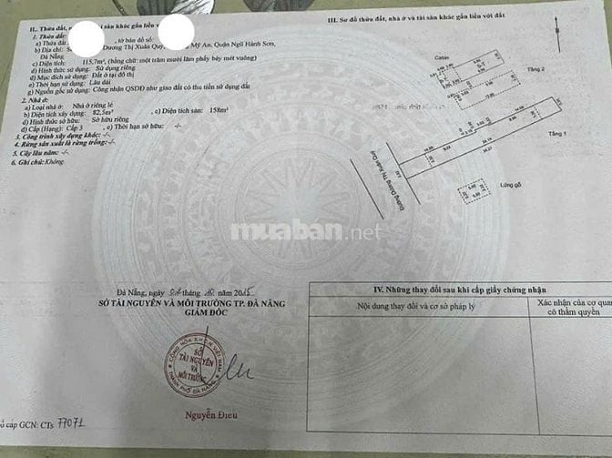 Bán cặp đất sẵn nhà cấp 4 gần chợ Bắc Mỹ An, Đà Nẵng (S: 231m2)