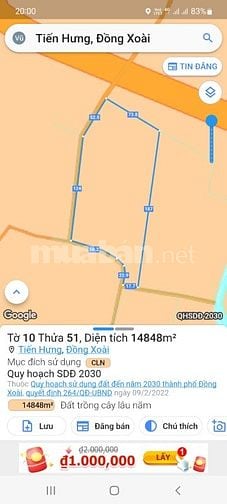 1.Bán đất mt đường đất Tiến Hưng tp.Đồng xoài tỉnh Bình phước 