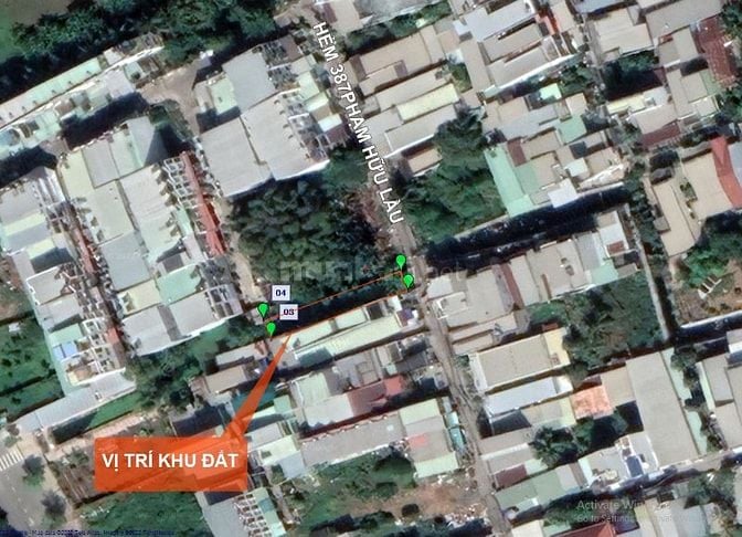 Bán đất hẻm 387 Phạm Hữu Lầu, Phước Kiển, Nhà Bè, 60 triệu/m2, 181m2