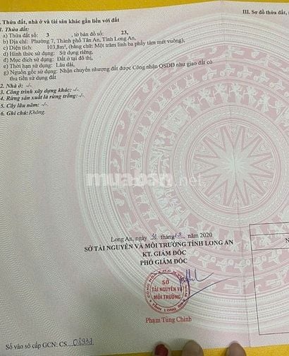 Cần bán nền đất hẻm 17 Nguyễn Văn Rành, Phường 7, TP Tân An, Long An