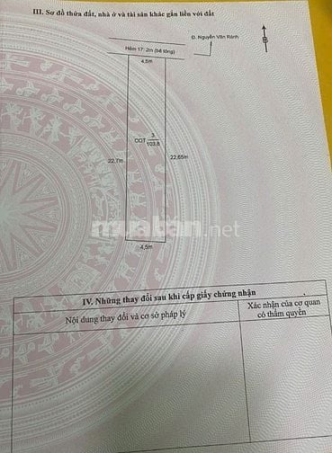Cần bán nền đất hẻm 17 Nguyễn Văn Rành, Phường 7, TP Tân An, Long An